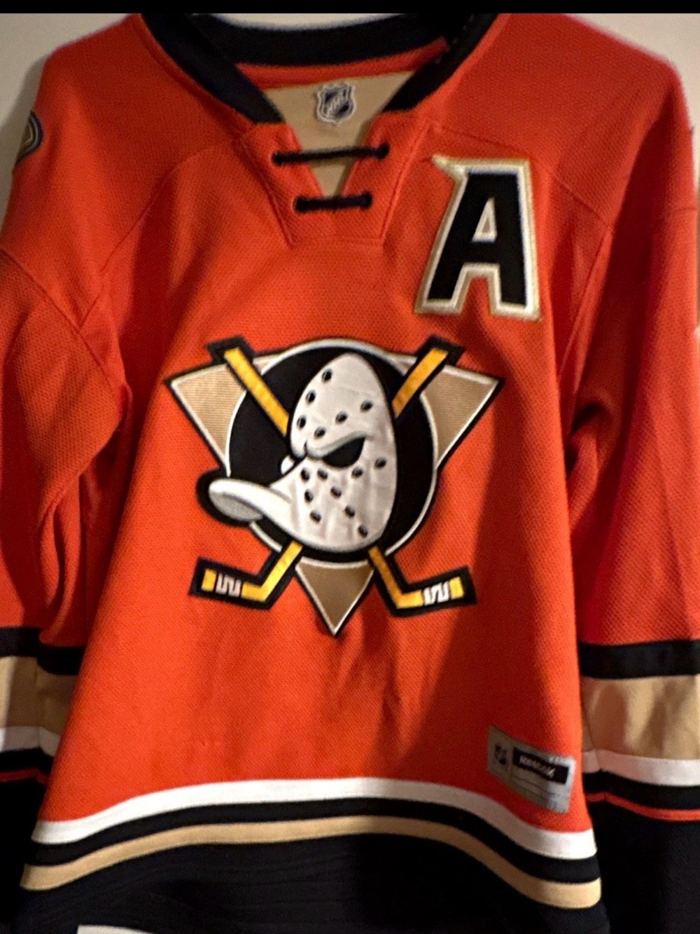 Reebok NHL Ryan Kesler #17 Anaheim Ducks Orange Hockey Jersey Women’s Medium